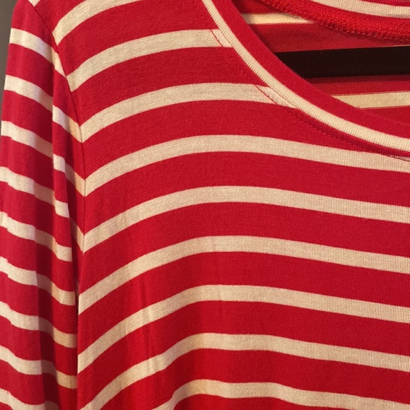 The brand is Abound. Colors are red with white stripes. Size is Medium in Women. - Picture 2 of 4